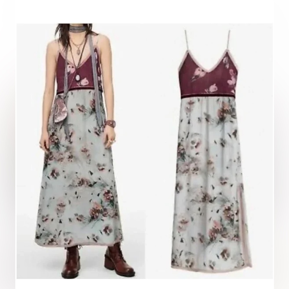 Limited edition double  layered maxi  dress with the necklace.